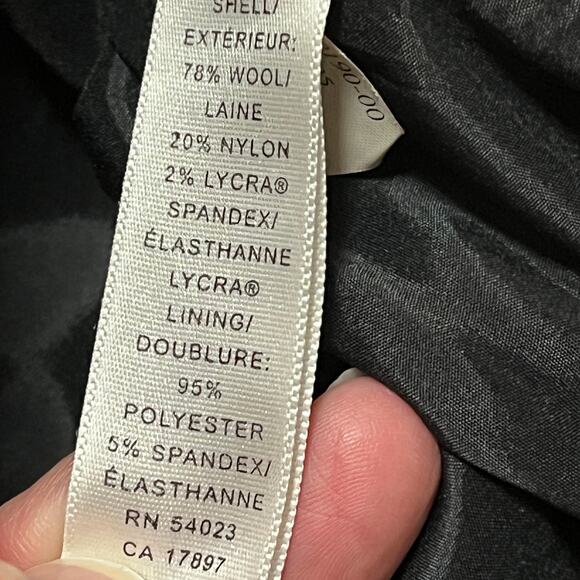 VTG BANANA REPUBLIC Harrison Wide Leg Bootcut Pinstriped Wool Pants SZ 8P - Picture 7 of 9